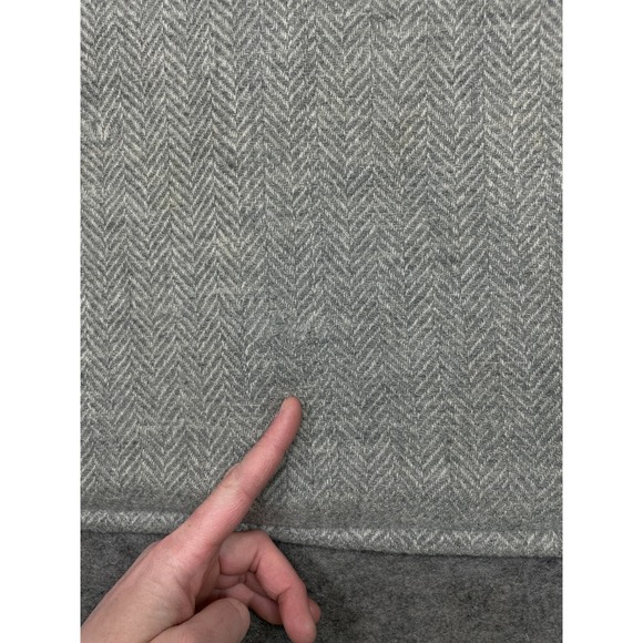 Ralph Lauren Wool Cashmere Herringbone Pillow Cover Gray 20x15 - Picture 4 of 12